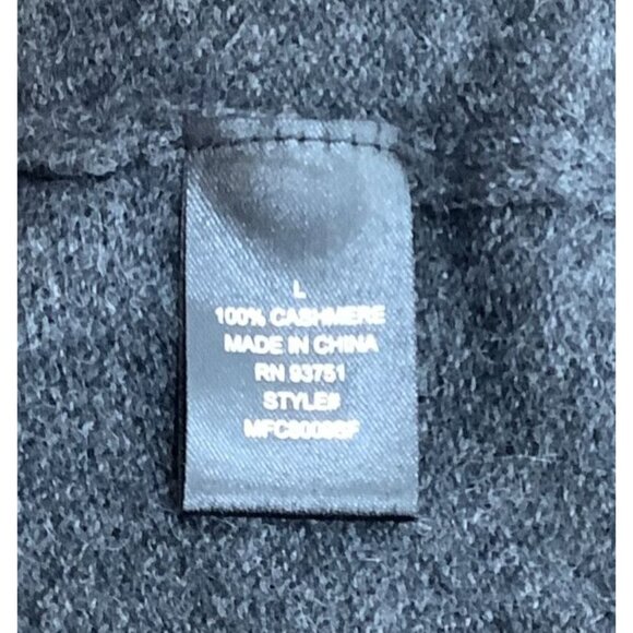 Lusso Cashmere Open Front Long Cardigan Sweater L Black Made In China - Picture 6 of 7